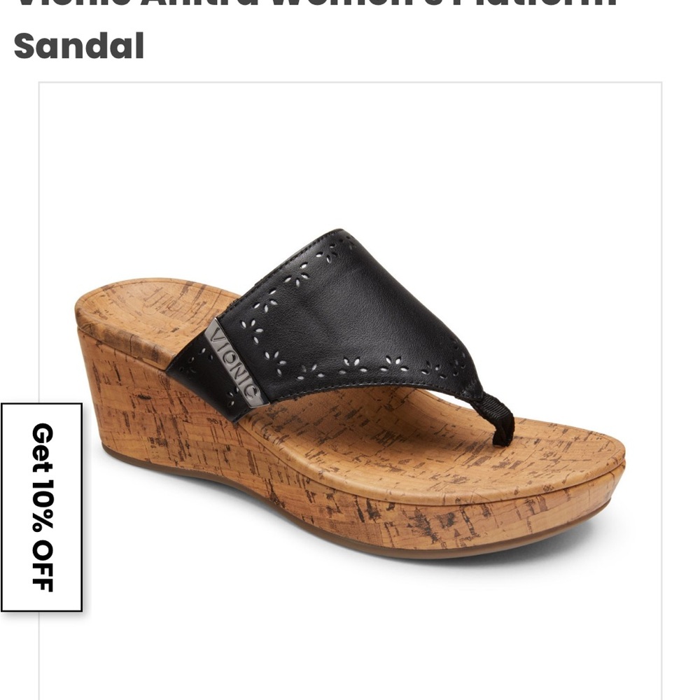 Brand new, never worn Vionic (white) Cork Wedge Sandals